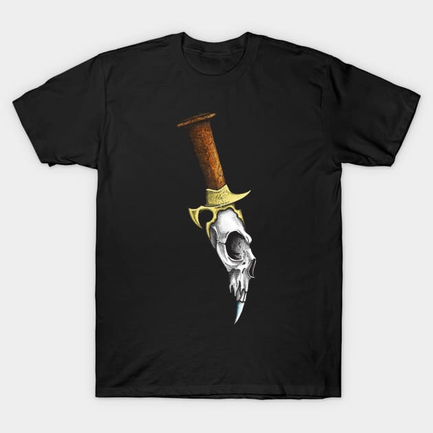 Skull Blade T-Shirt by Graphic Roach